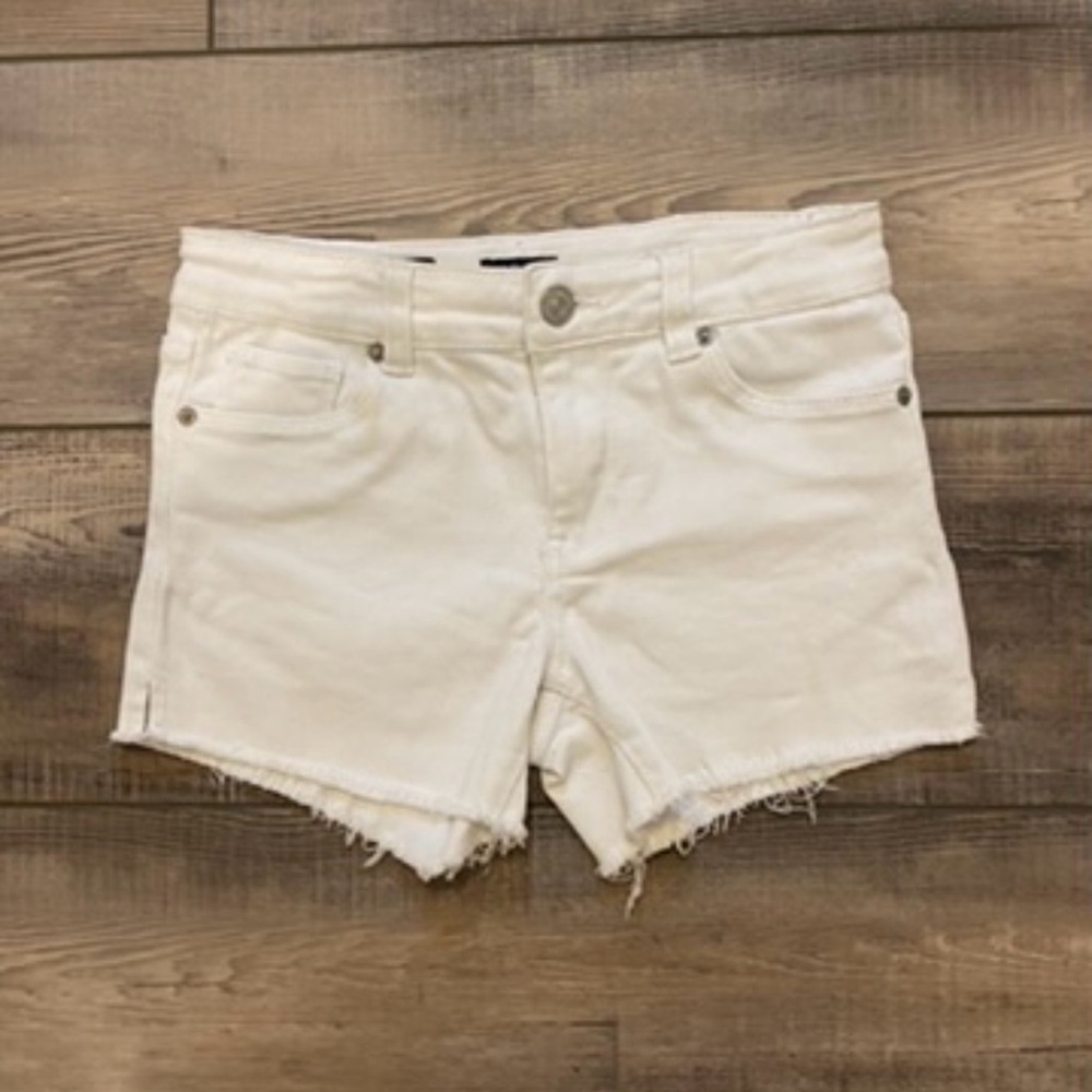 Hudson Jeans White Frayed Hem Kids Denim Shorts
